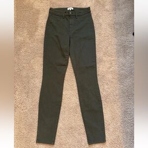 L’agence Women’s Size 25 Dark Green Straight Leg Skinny Denim Pants